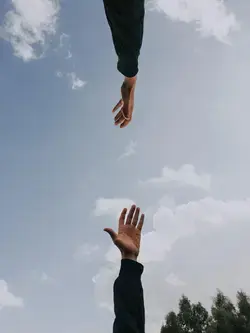 two people's arms